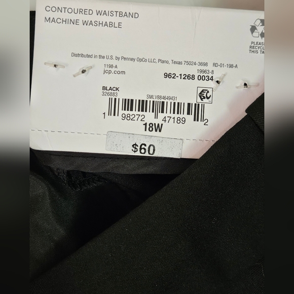 Liz Claiborne 18W Classic Black Women's Trousers NWT - Picture 5 of 5